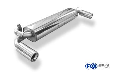 Endschalldämpfer quer Ausgang rechts/links - 1x90 Typ 13 rechts/links passend für: Toyota MR2 W1